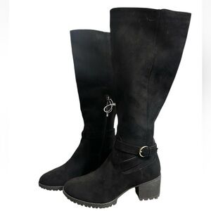 NEW! Dr Scholls Women’s Like It Knee Boots Heeled Comfort Winter Black 6.5 M